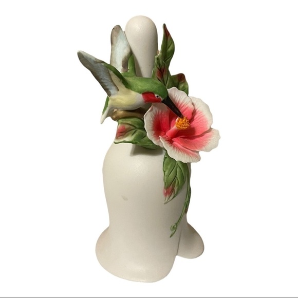 HUMMINGBIRD-HIBISCUS Mat Tulip Bell/heart Dangle - Picture 4 of 7